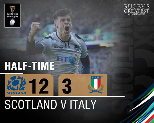 Scotland v Italy HT Six Nations 2019